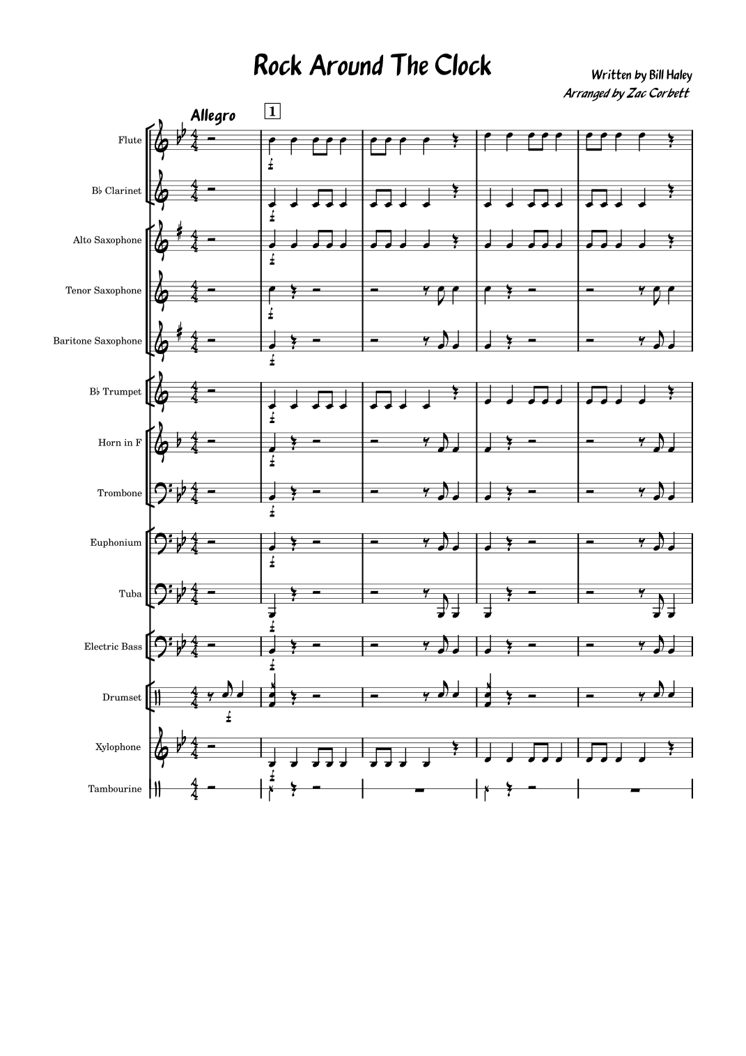 Rock Around The Clock (arr. Zachary Corbett)