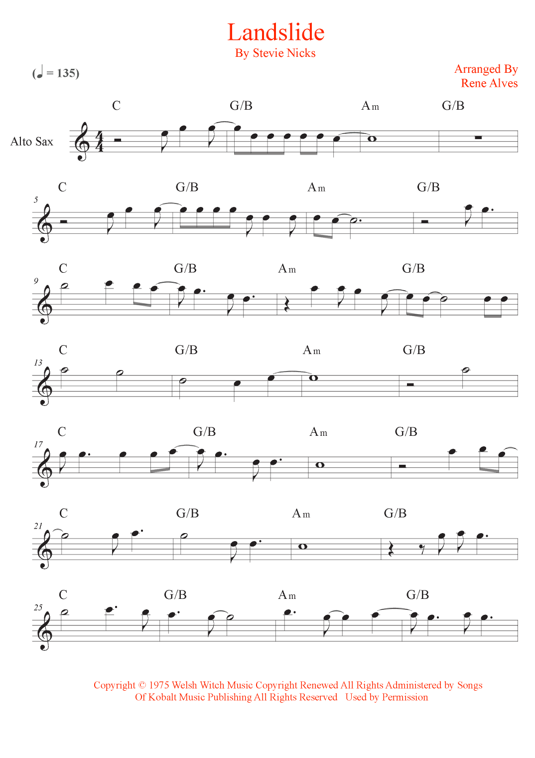 Landslide (arr. Rene Alves)