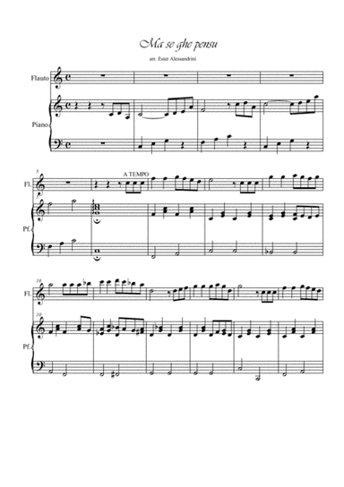 Ma se ghe pensu. Flute and piano (arr. Ester Alessandrini)