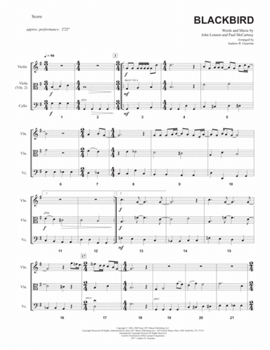 Blackbird (arr. Arranged by Andrew R. Guarrine)