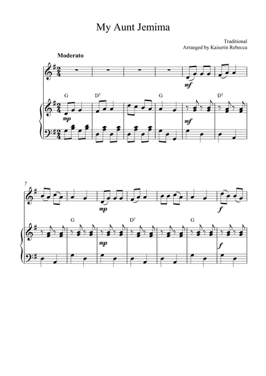 My Aunt Jemima (arr. Kaiserin Rebecca)