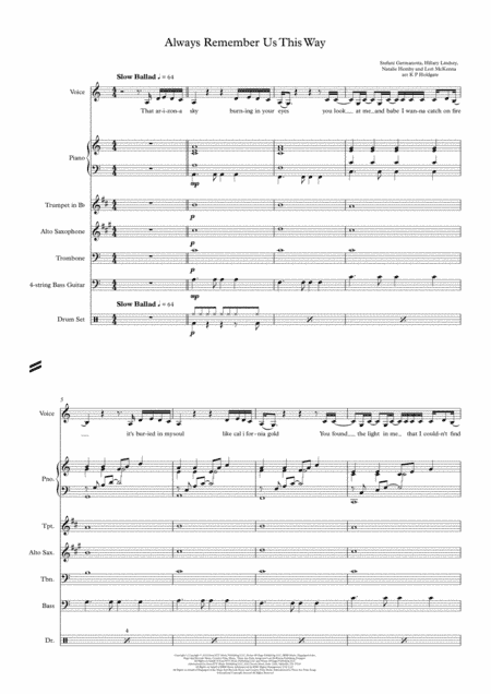 Always Remember Us This Way (arr. Kevin P Holdgate)