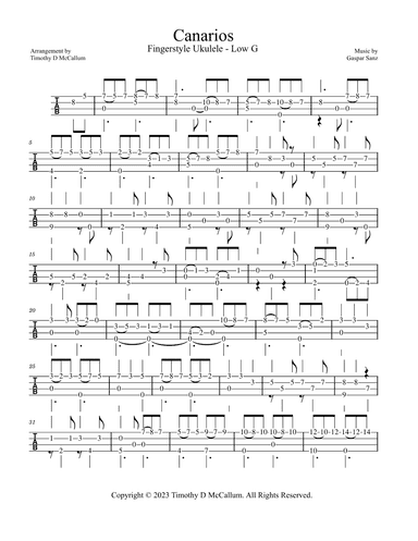 Canarios (arr. Timothy D McCallum)