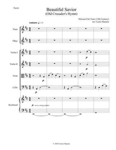 Beautiful Savior (chamber orchestra) (arr. Curtis Hanson)