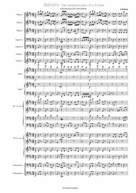 Badinerie from orchestral suite n.2 in B minor (arr. Ester Alessandrini)