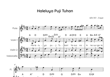 Haleluya, Puji Tuhan - Score Only (arr. Angie Wiranata)