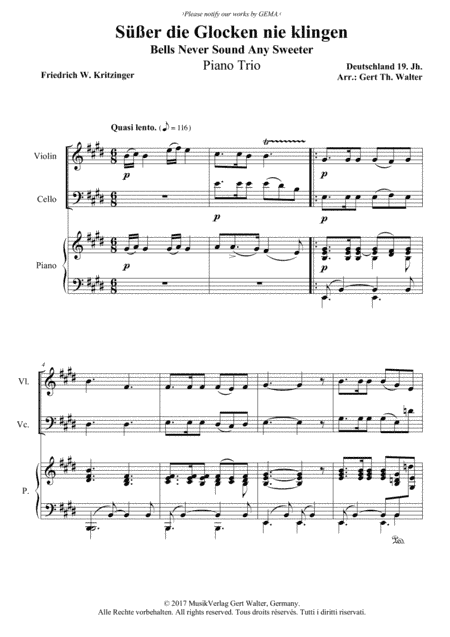 Bells Never Sound Any Sweeter (arr. Gert Th. Walter)