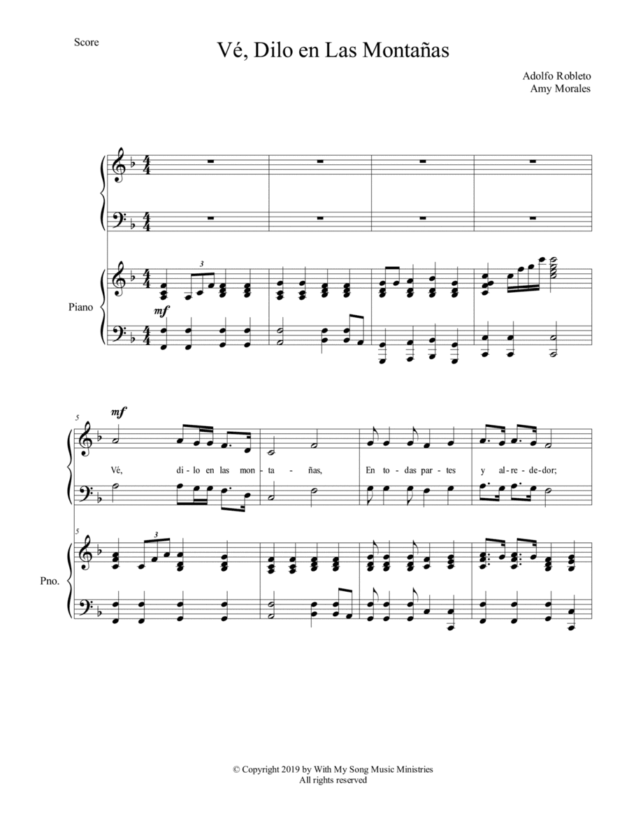 Go Tell It on the Mountain (Spanish) SAB (arr. Amy Morales)