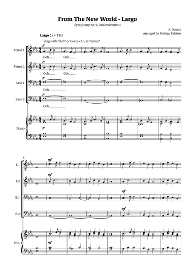 Largo (2nd movement of the Symphony no. 9 'From The New World') (arr. Rodrigo Faleiros)