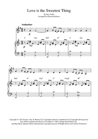 Love Is The Sweetest Thing (arr. Kaiserin Rebecca)