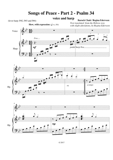 Psalm 34 - voice and harp