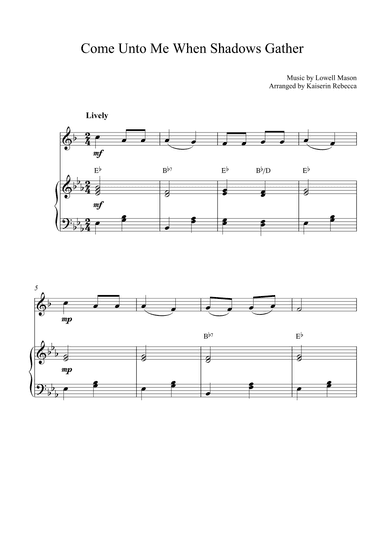 Come Unto Me When Shadows Gather (arr. Kaiserin Rebecca)