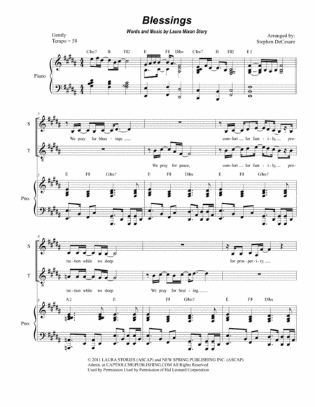 Blessings (arr. Stephen DeCesare)