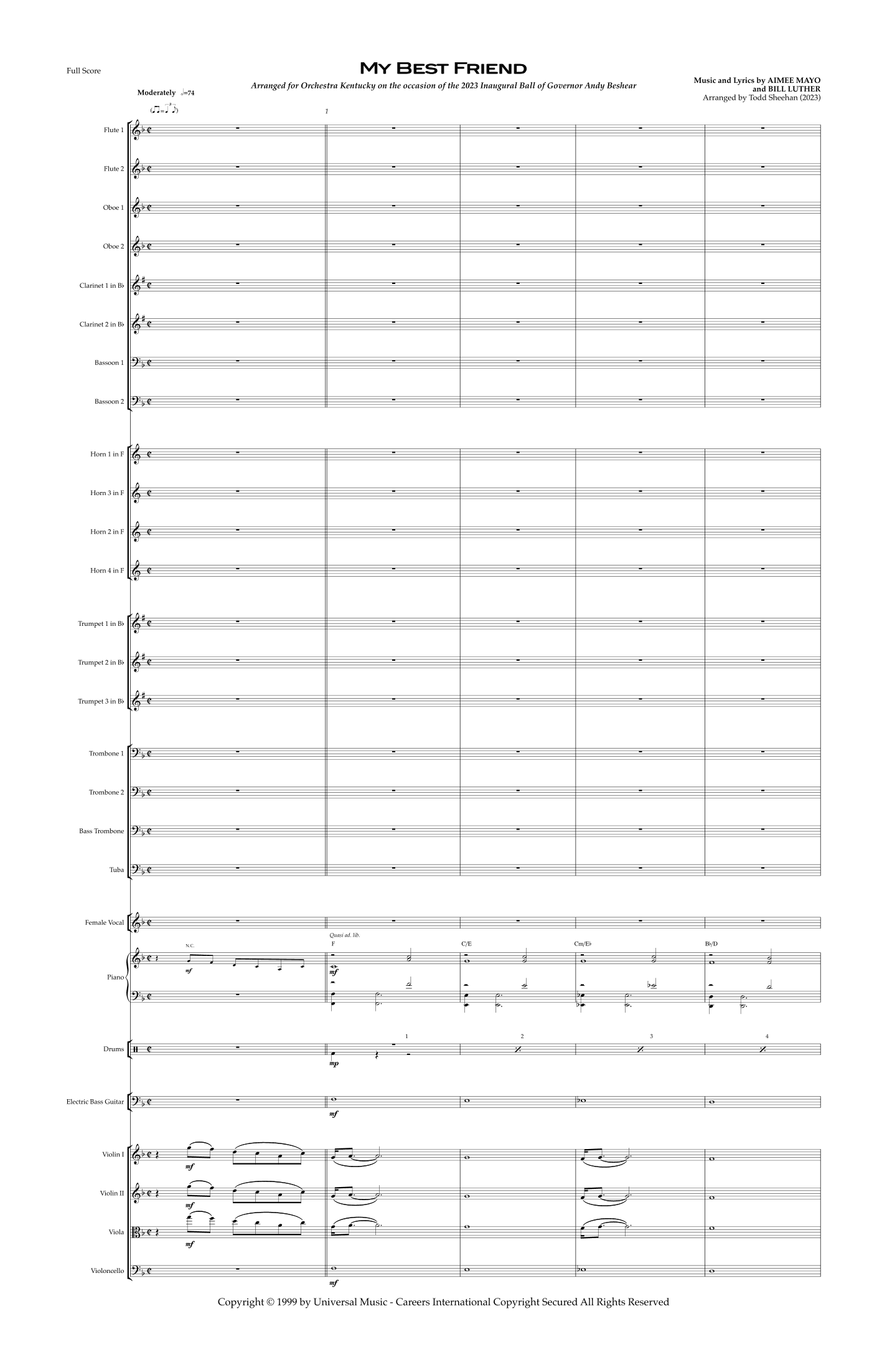 My Best Friend (arr. Todd Sheehan)