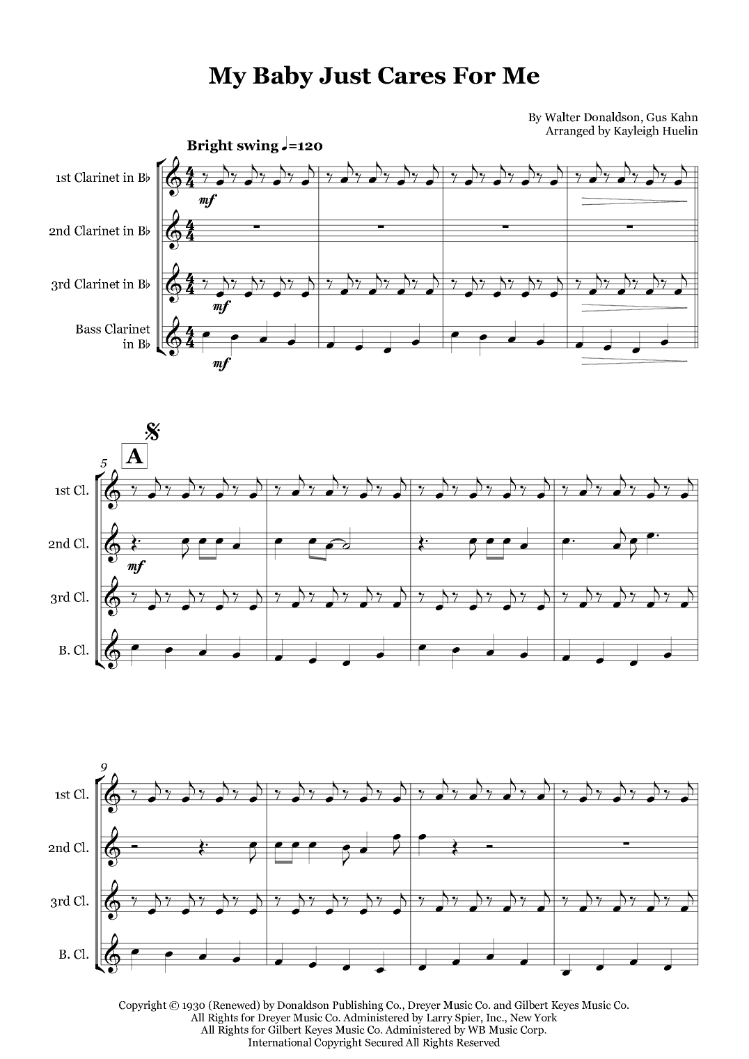 My Baby Just Cares For Me (arr. Kayleigh Huelin)