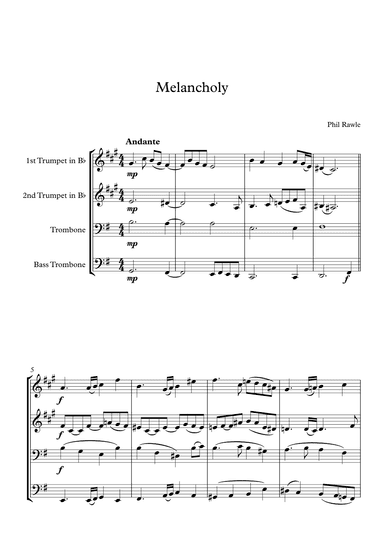Melancholy - Brass Quartet