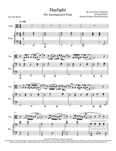 Daylight (arr. Zac Moore)