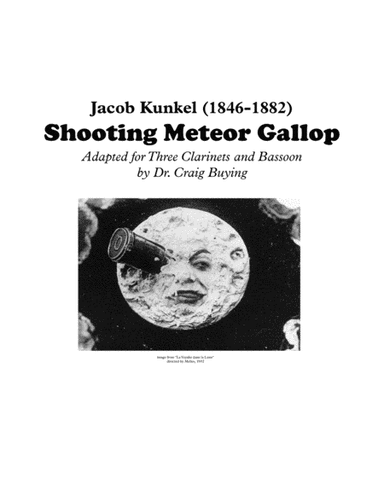 Shooting Meteor Gallop for Three Clarinets and Bassoon (arr. Craig Buying)