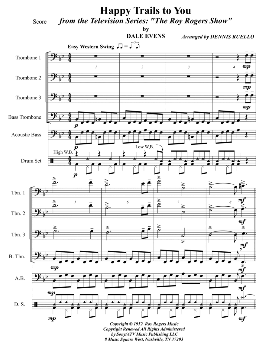 Happy Trails (arr. Dennis Ruello)