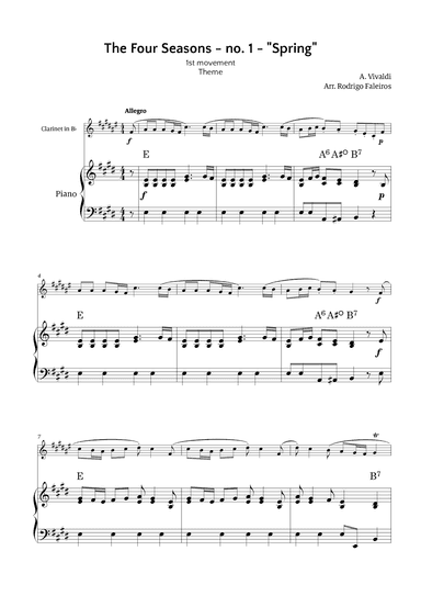 The Four Seasons - Spring (arr. Rodrigo Faleiros)