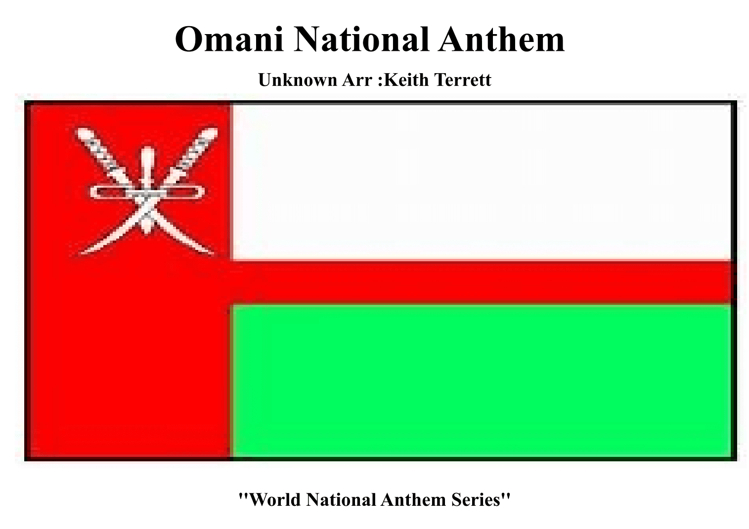 Omani National Anthem (as-Salām as-Sultānī (Arabic: نشيد السلام السلطاني‎,) for String Orchestra (arr. Keith Terrett)