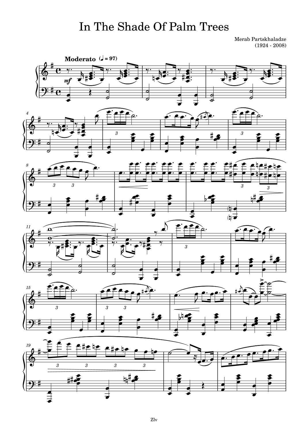 In The Shade Of Palm Trees (arr. Zellev Music)