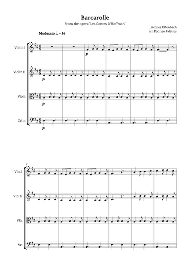 Barcarolle - Belle Nuit, O Nuit D'Amour (arr. Rodrigo Faleiros)