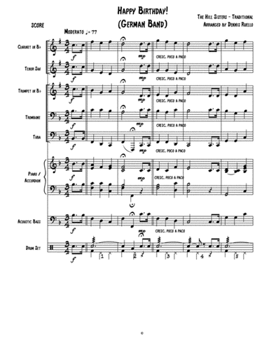 Happy Birthday! - German Band - Oktoberfest - Intermediate (arr. Dennis Ruello)