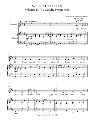 SOFTLY HE SLEEPS (arr. Garth Williams)