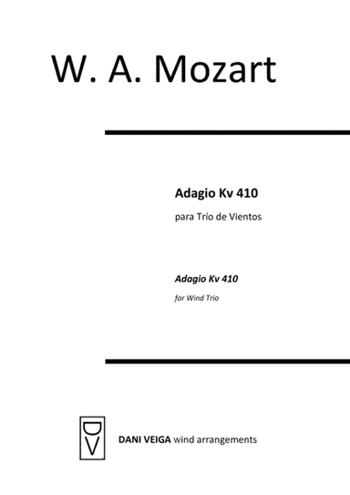Mozart - Adagio Kv410 for Wind Trio (Flute, Clarinet, Bassoon) (arr. Dani Veiga)