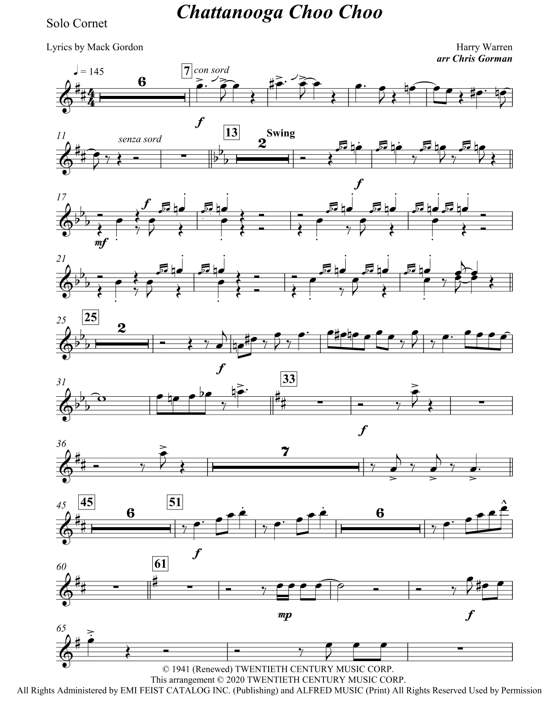 Chattanooga Choo Choo (arr. Chris Gorman)