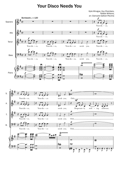 Your Disco Needs You (arr. Giancarlo Galliani Pecchia)