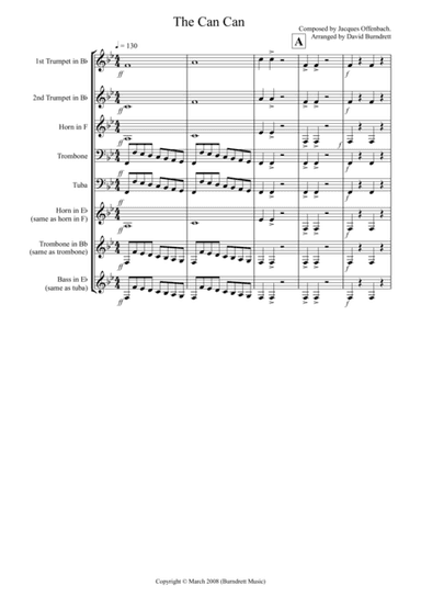 The Can Can for Brass Quintet (arr. D.Burndrett)