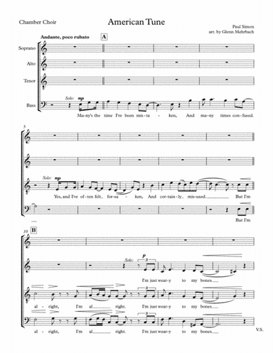 American Tune (arr. Glenn Mehrbach)