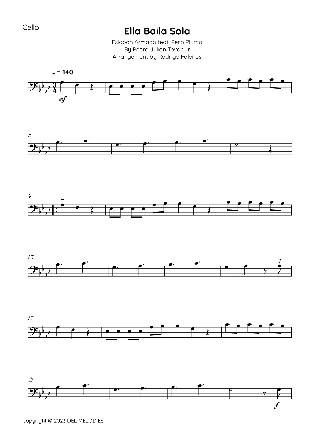Ella Baila Sola (arr. Rodrigo Faleiros)