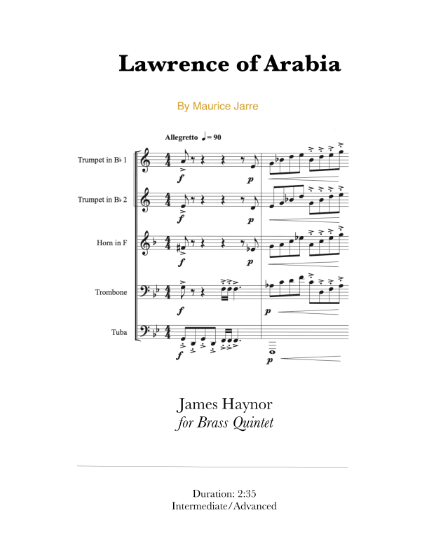 Theme From "lawrence Of Arabia" (arr. James Haynor)