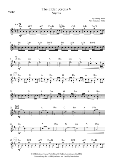 Dragonborn (skyrim Theme) (arr. Fernando Britto)