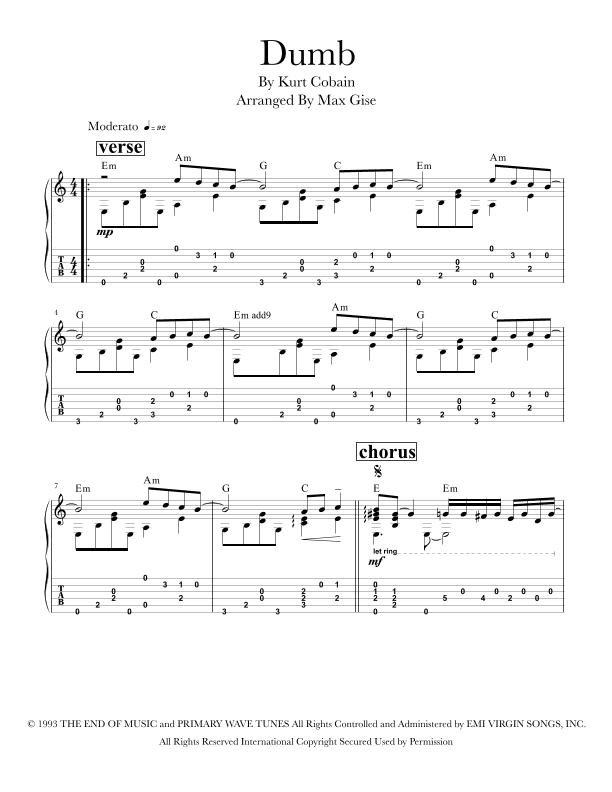 Dumb (arr. Max Gise)