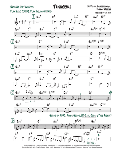 Tangerine (arr. Rob Ames)