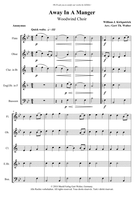 Away In A Manger (2nd. version) (arr. Gert Th. Walter)