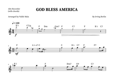 God Bless America ® (arr. Valdir Maia)