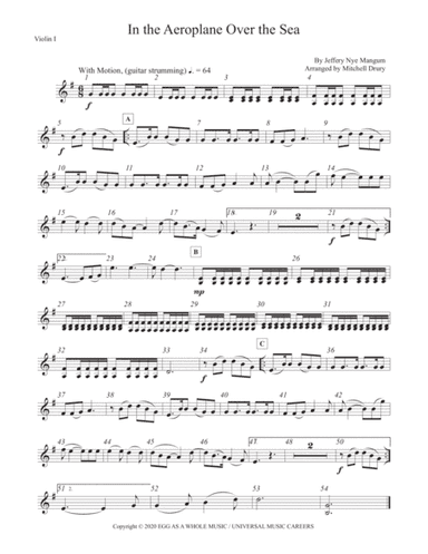 In The Airplane Over The Sea (arr. Mitchell Drury)