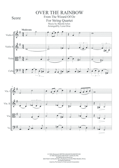 Over The Rainbow (from The Wizard Of Oz) (arr. Lena Orsa)