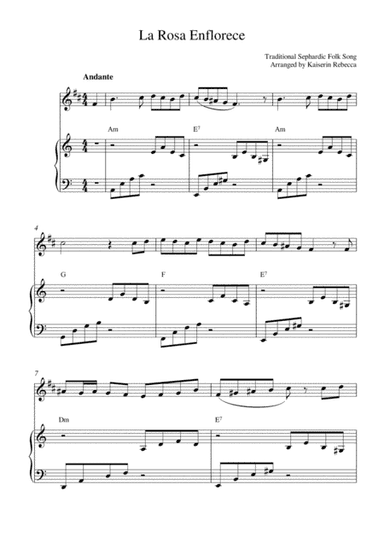 La Rosa Enflorece (The Rose Flowers) (arr. Kaiserin Rebecca)