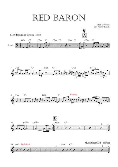 Red Baron (arr. Ollie Kaiper-Leach)