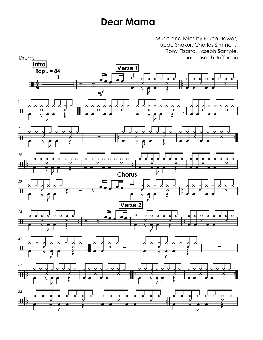 Dear Mama (arr. David Lartey)