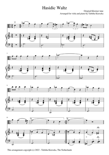 Hasidic Waltz (arr. Tabitha Kierszka)