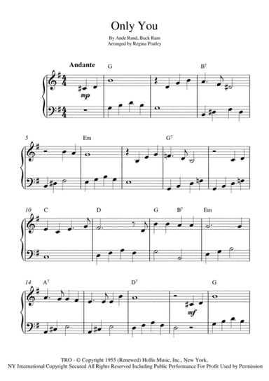 Only You (and You Alone) (arr. Regina Pratley)
