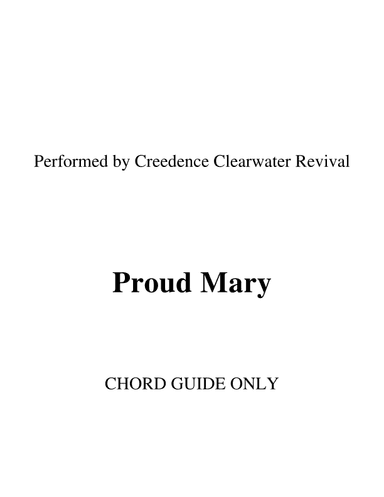 Proud Mary (arr. RWM)