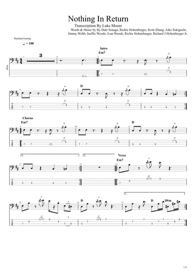 Nothing In Return (arr. Luke Moore)